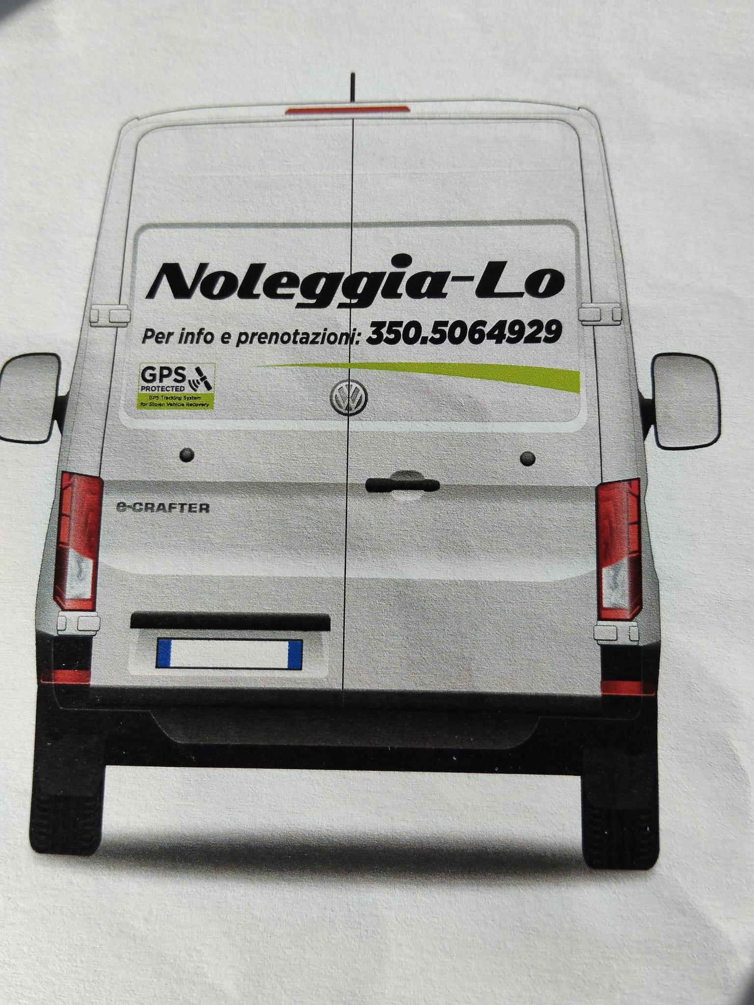 Vista Posteriore - furgone NOLEGGIA-LO a Chieti